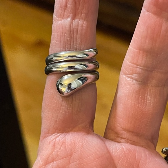 925 HAN Modernist Snake Ring - Picture 2 of 5
